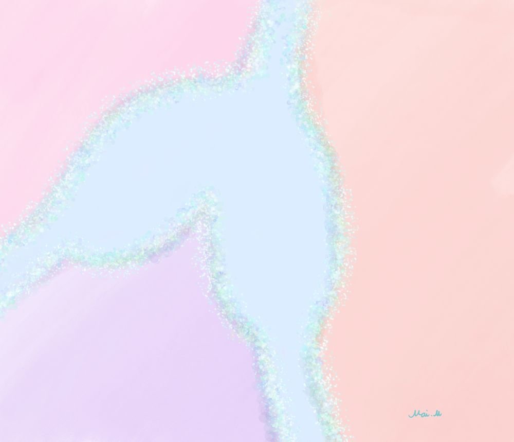 基本価格　5000JPYC　　なすの漬物ーPickled eggplant　　途中からなすの漬物のヘタの部分に見えて、色を変えて描きました。夏になるとよく、優しい祖母が食卓に出してくれた美味しい漬物です。