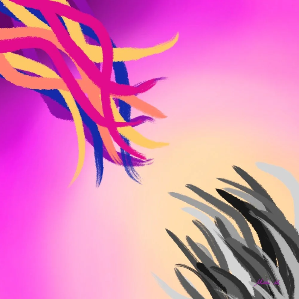 基本価格　20000JPYC　　私が向かう、いばらの道ーThe Thorny Path I Chose　　優しく温かいところにいすぎて、個性が死んでいく人たちが、本当に求めているのはいばらの道だけど個性豊かに鮮やかに生きることで、置いていかれる不安を抱えながら柔らかい光の中から抜け出せずにいるところを表現しました。捨てるべきものを捨てられず、手を伸ばしてもここからは届かず、鮮やかに生きる人を見ては妬んで自身の内面を黒くしていきます。私もそのうちの一人でした。私が向かう道は決して優しい道ではありま