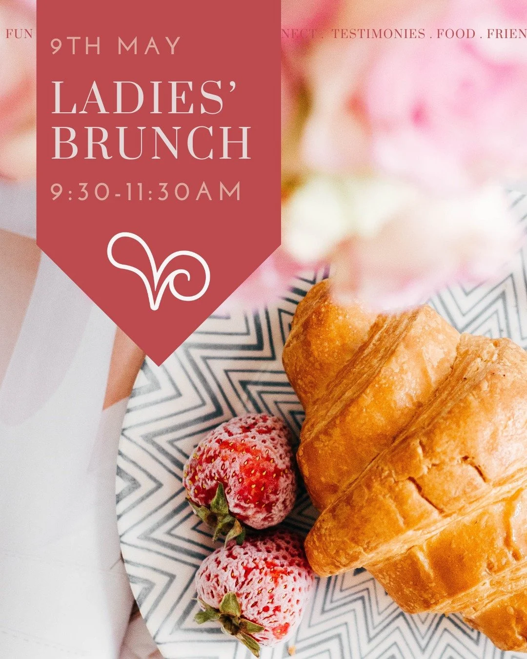 This Saturday is our ladies brunch! 🥐

It&rsquo;s always a beautiful time of great food, fellowship, and powerful testimonies. We&rsquo;d love to have you join us! 🤍

For more details, check The Juice.

#TauntonVineyardChurch #TauntonChurch #Church