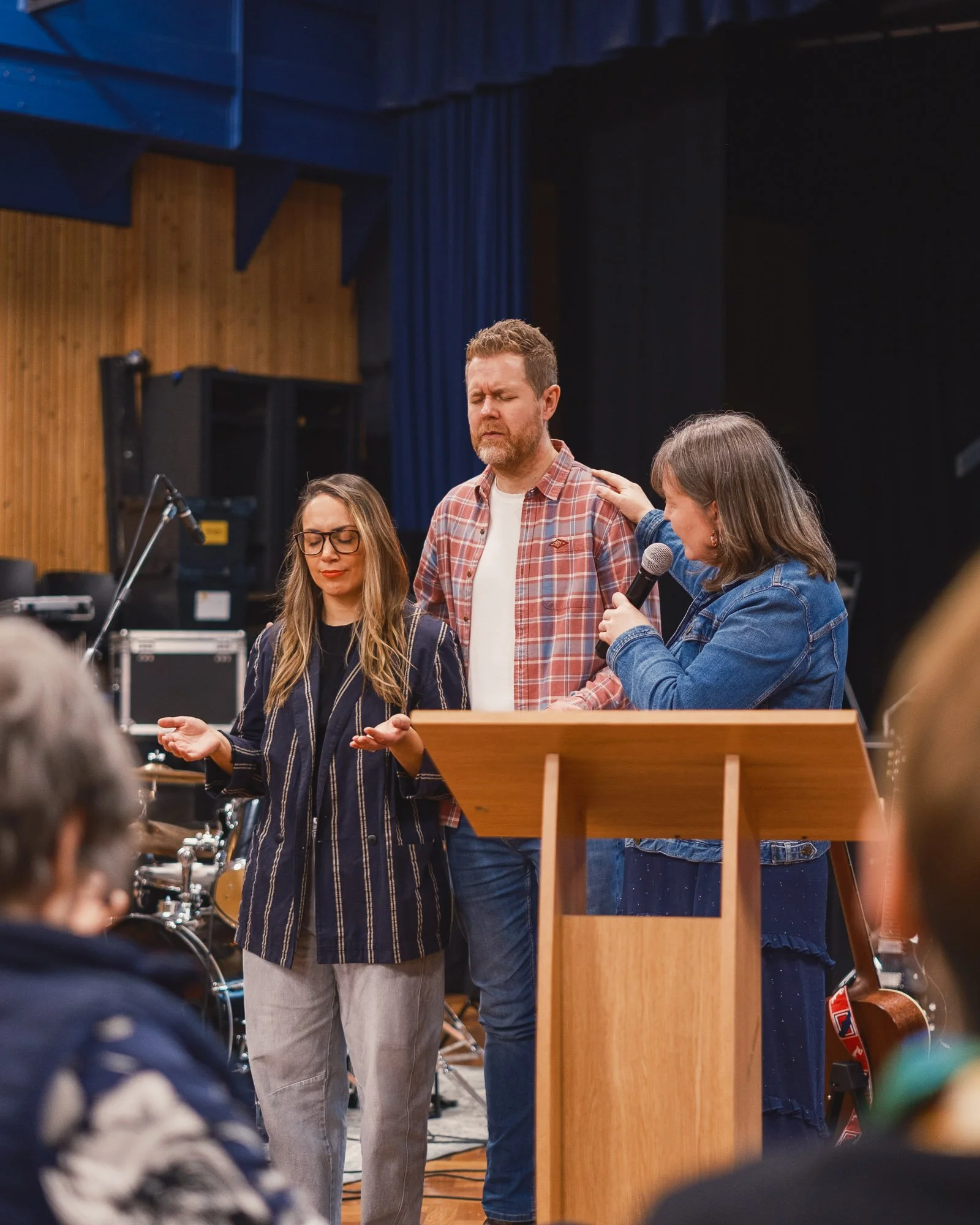Jamie and Dani being prayed for