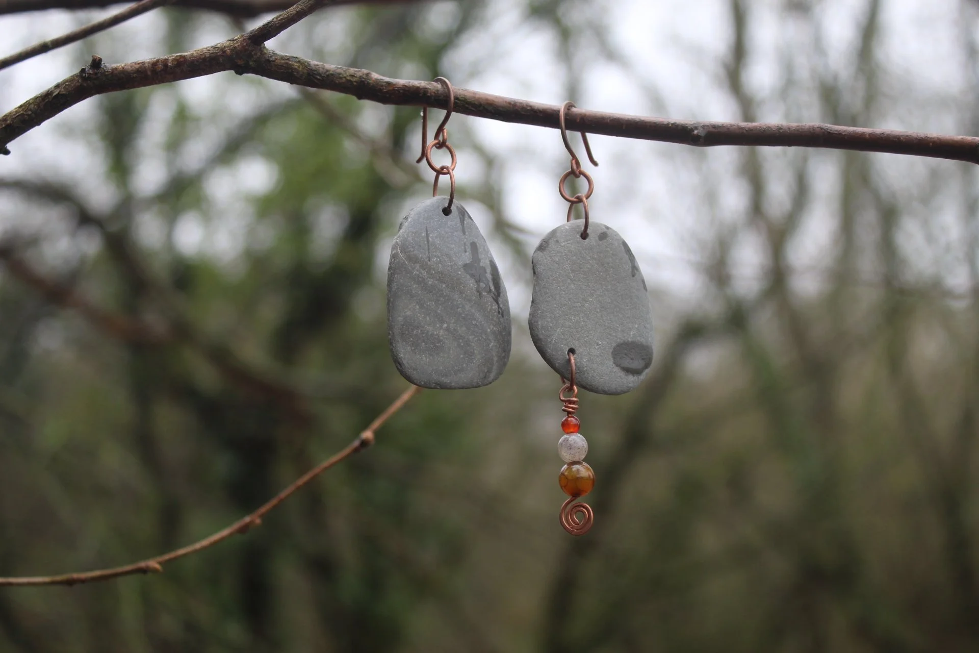 ꩜ Light River Stone Earrings