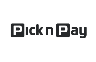 Pick n Pay logo in black and white.