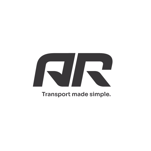 NR logo with the tagline "Transport made simple." in gray text on a black background.