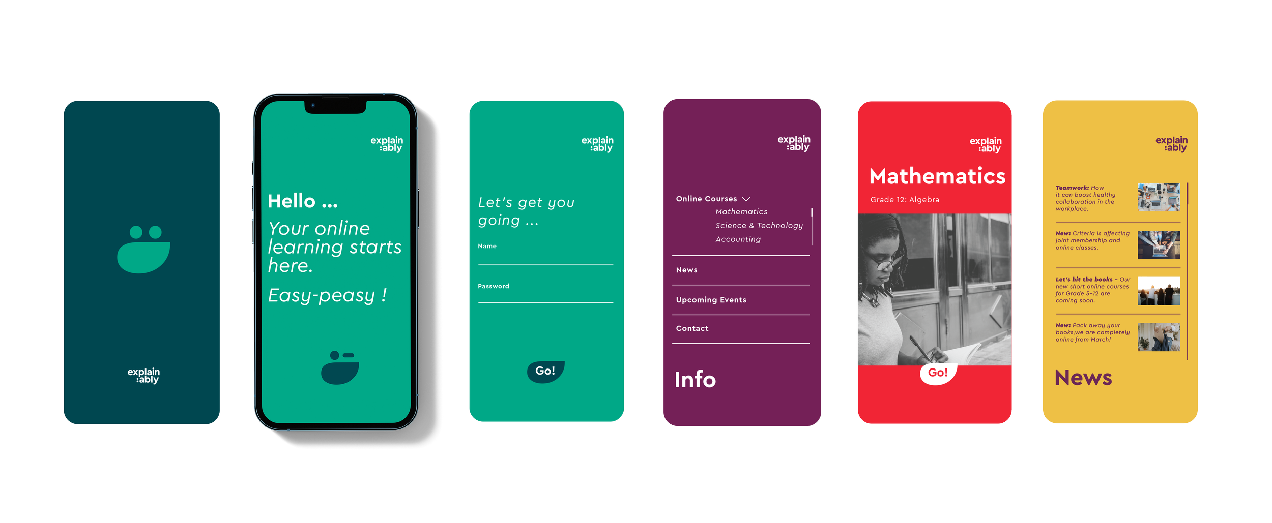 Explain:ably online app design layouts.