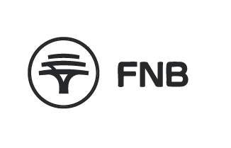 FNB bank logo with stylized tree icon and the letters FNB