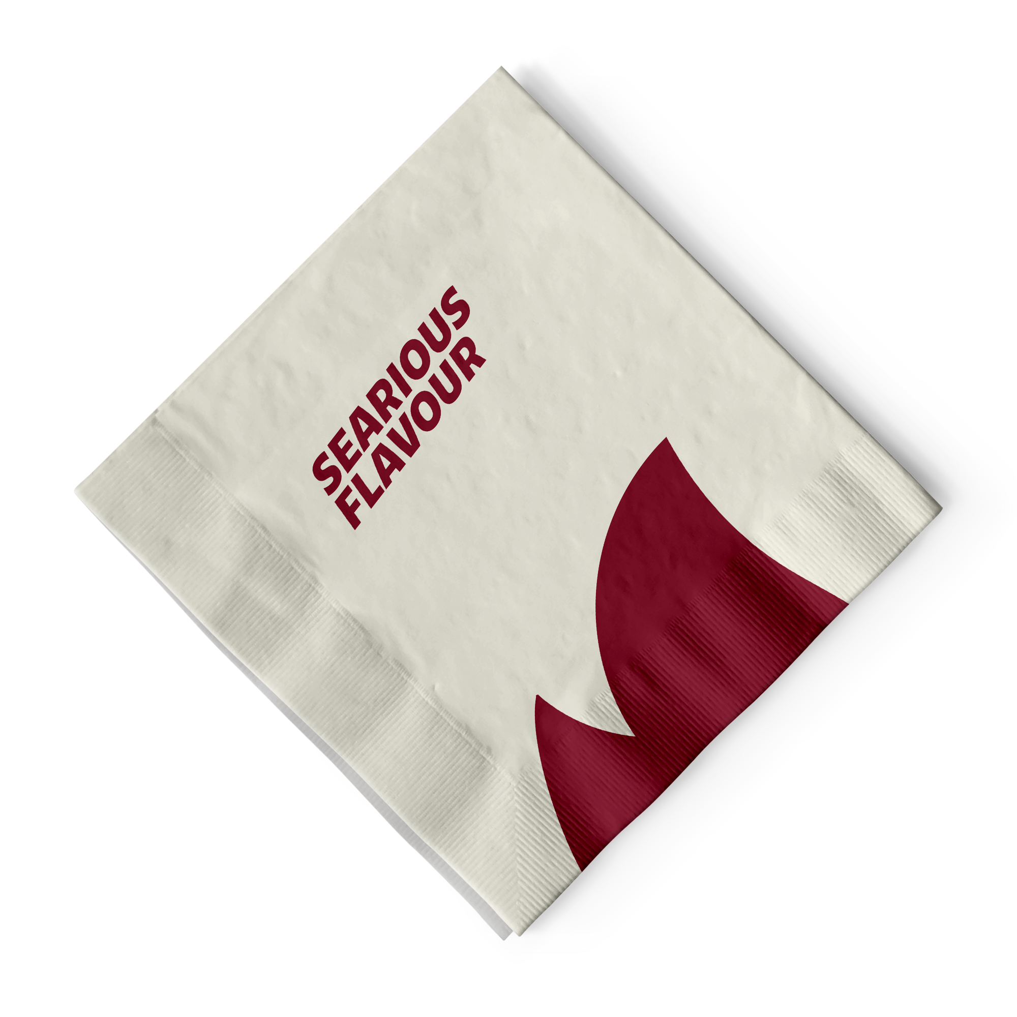 A sealed packet with the text 'Searedious Flavour' and a red design on a white background.