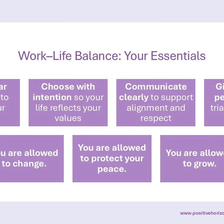 Now more than ever its important to seek balance. 
I wanted to share with you one of the things I coach my clients on this subject.

&ldquo;These four principles are simple, but they&rsquo;re powerful. When you apply them consistently, you create a l