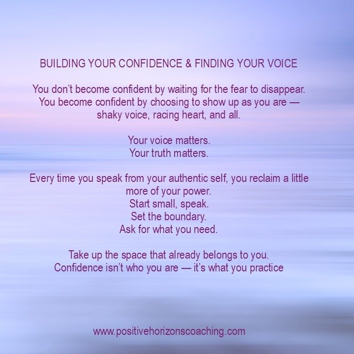 Confidence is a skill you are not born with, everyone needs to learn.
Please reach out if you want to discover how, contact me via my socials, or @www.positivehorizonscoaching

#IPHM