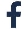Blue Facebook logo on a white background