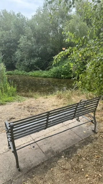 Picnic spot by the river Stour