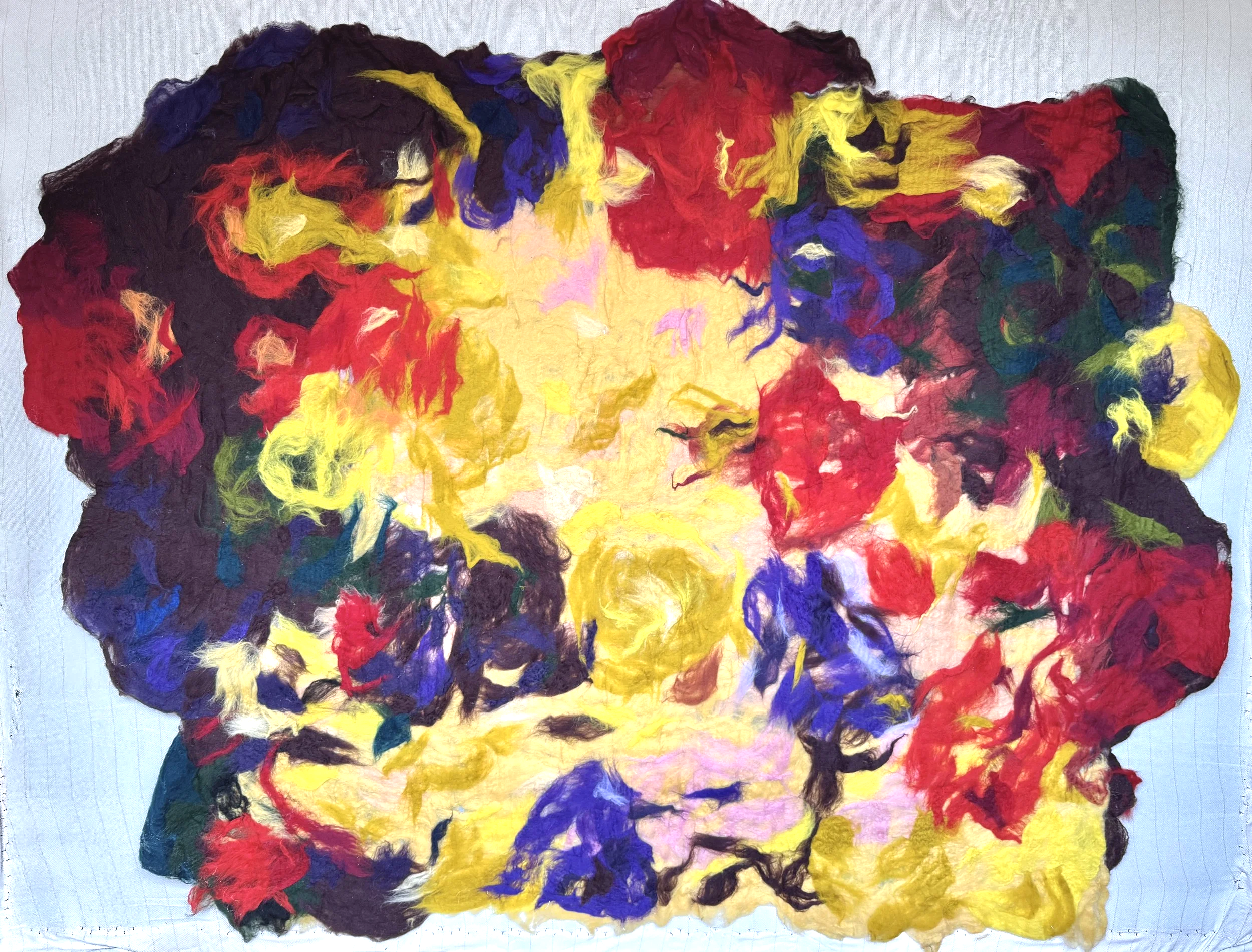  “R” felted tapestry, 220 x 180 cm, wool, canvas, 2025