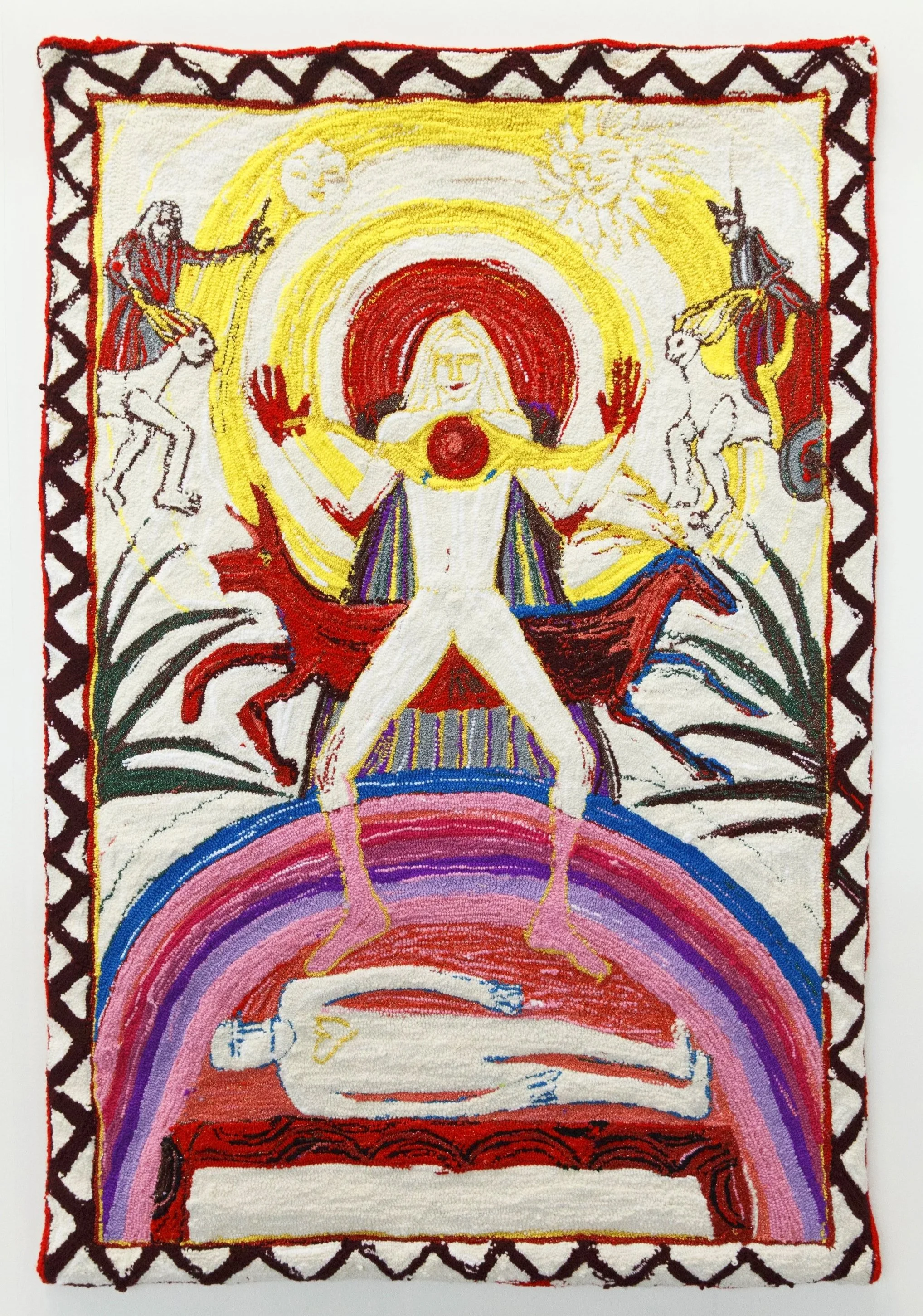 "Rebirth" 180 x 130 cm, tufted wool, acrylic yarns, 2021