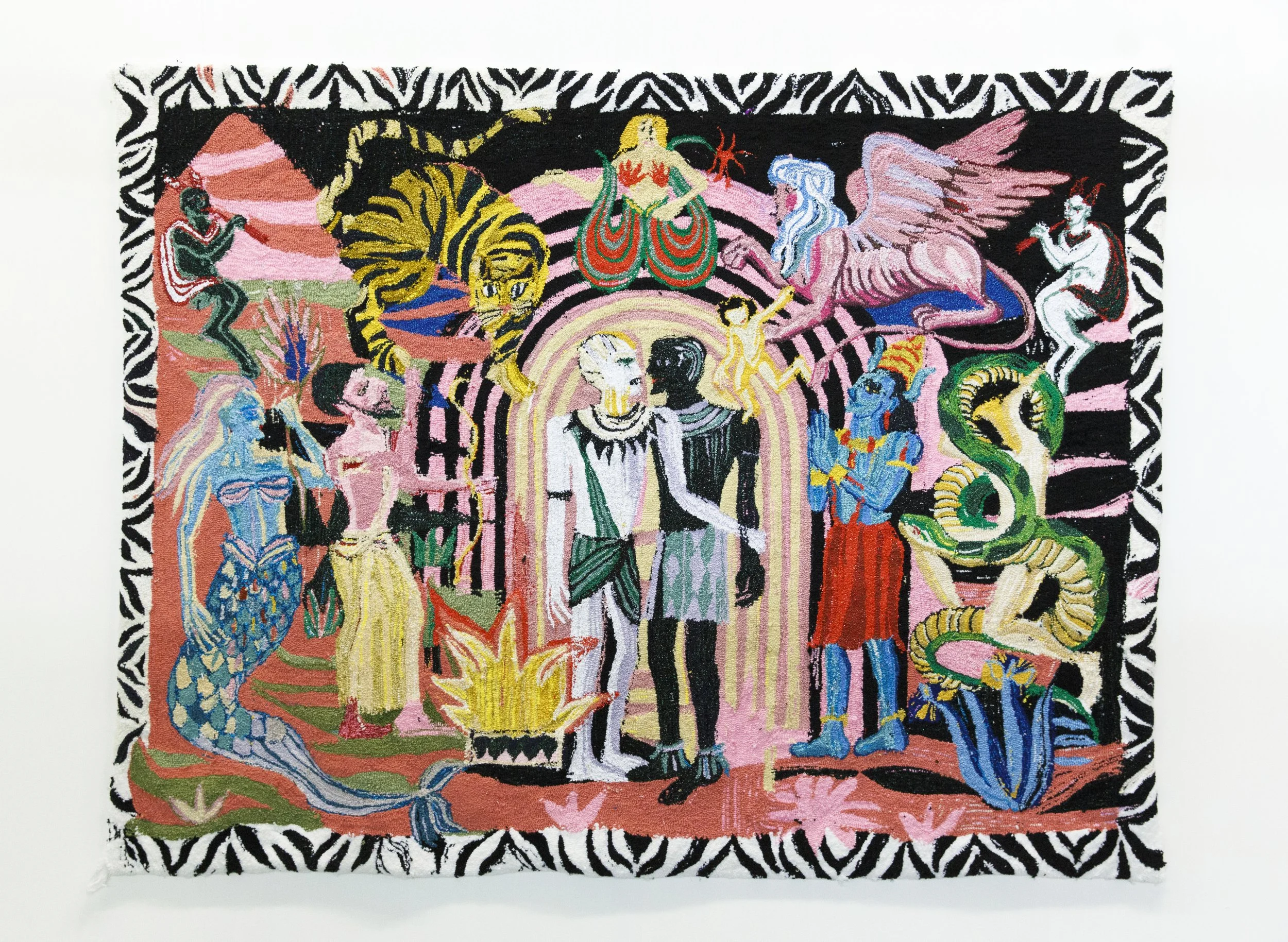 "Celebration" 270 x 220 cm, tufted wool, acrylic yarns, 2021