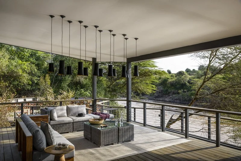 Lodge Lounge Overlooking River, Kenya