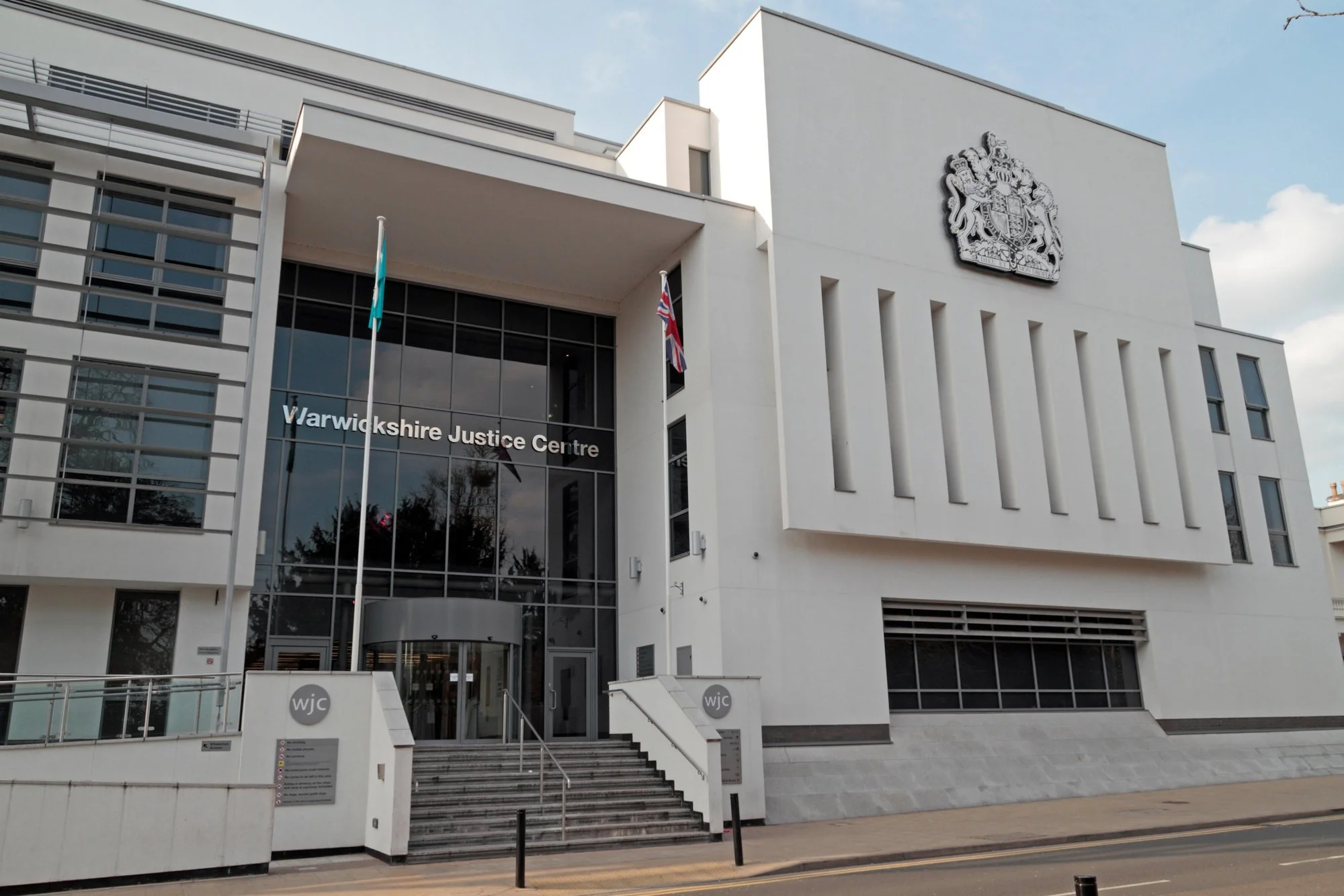 Warwickshire Justice Centre Exterior signage