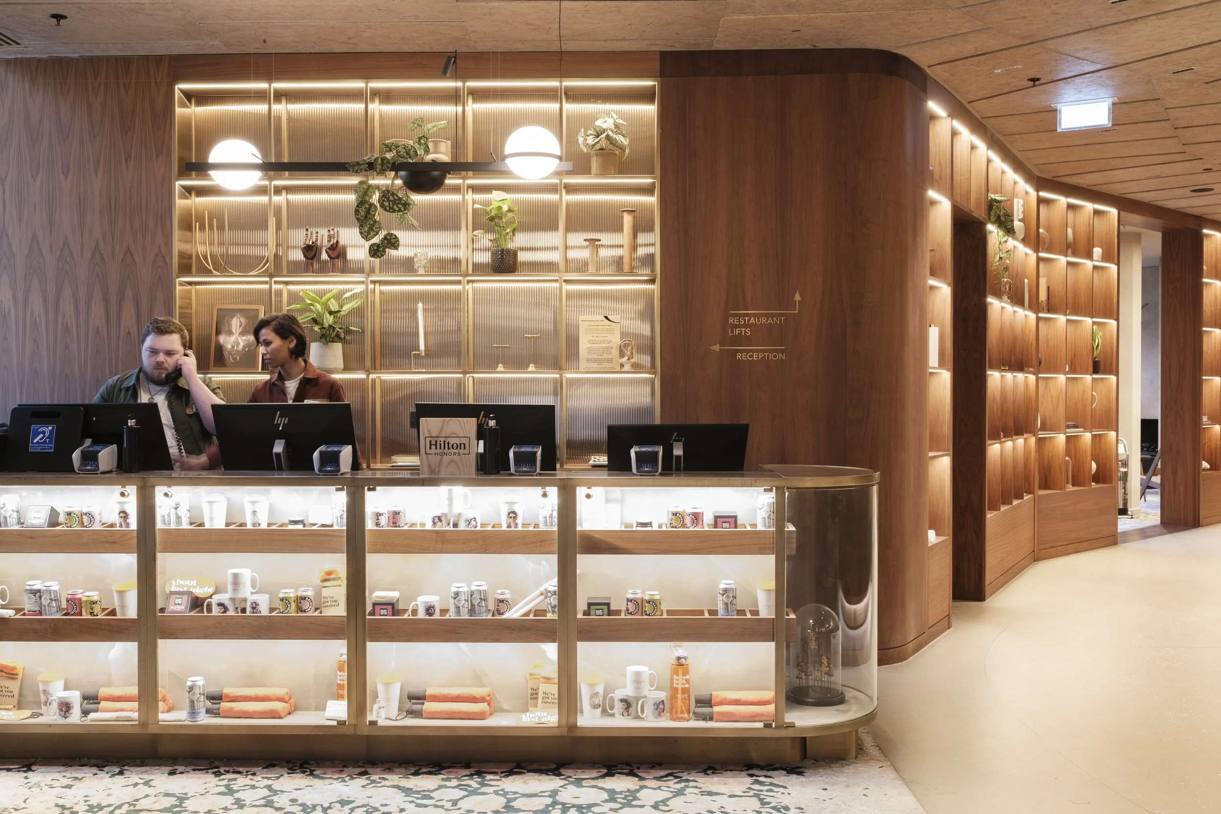 Wayfinding signage in reception