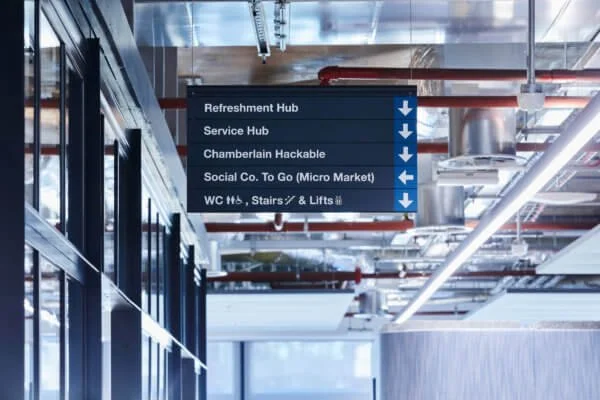 PwC wayfinding signage