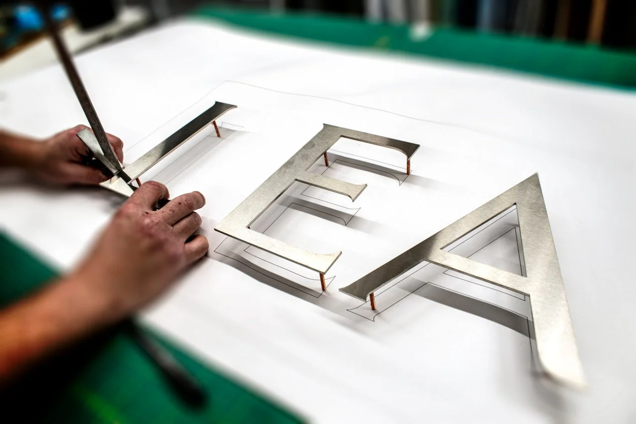 Leadenhall Building letters in construction