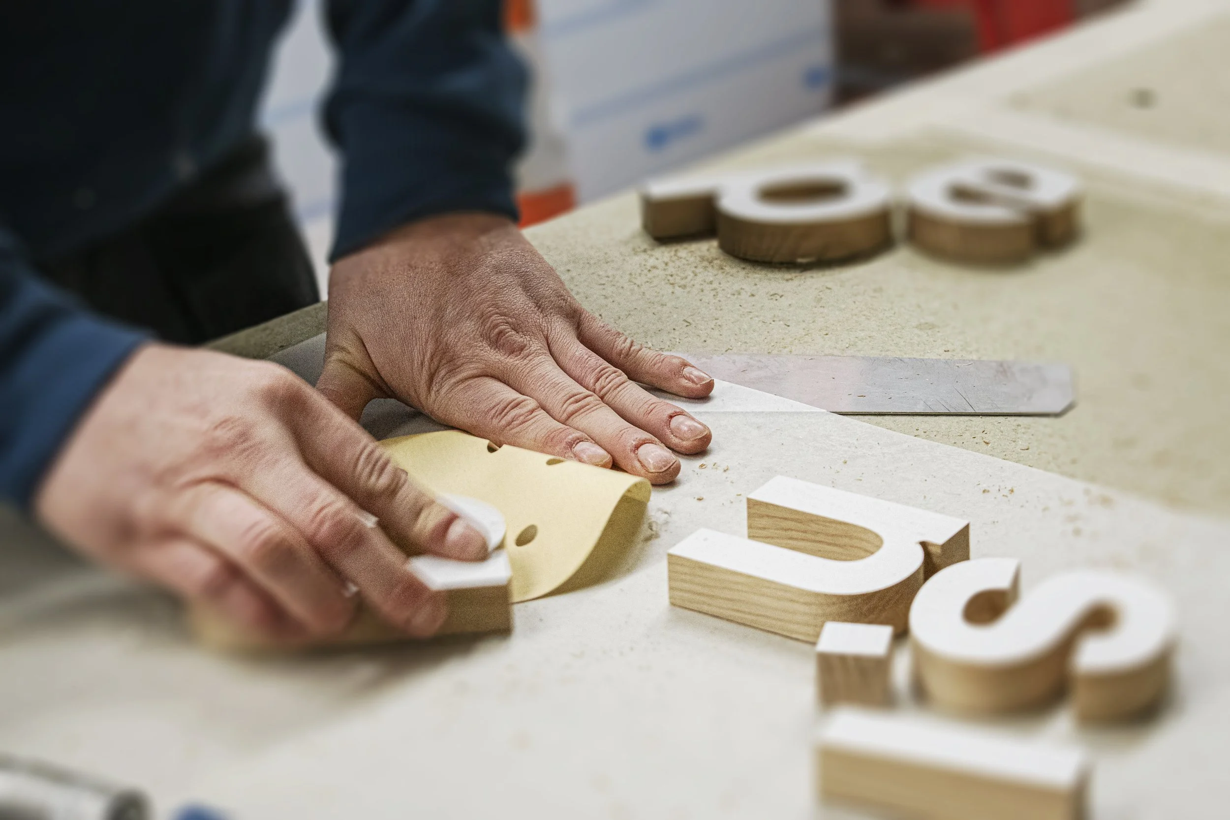 Hand crafted wooden signage