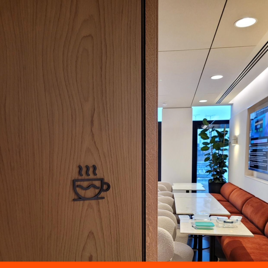 office cafe signage