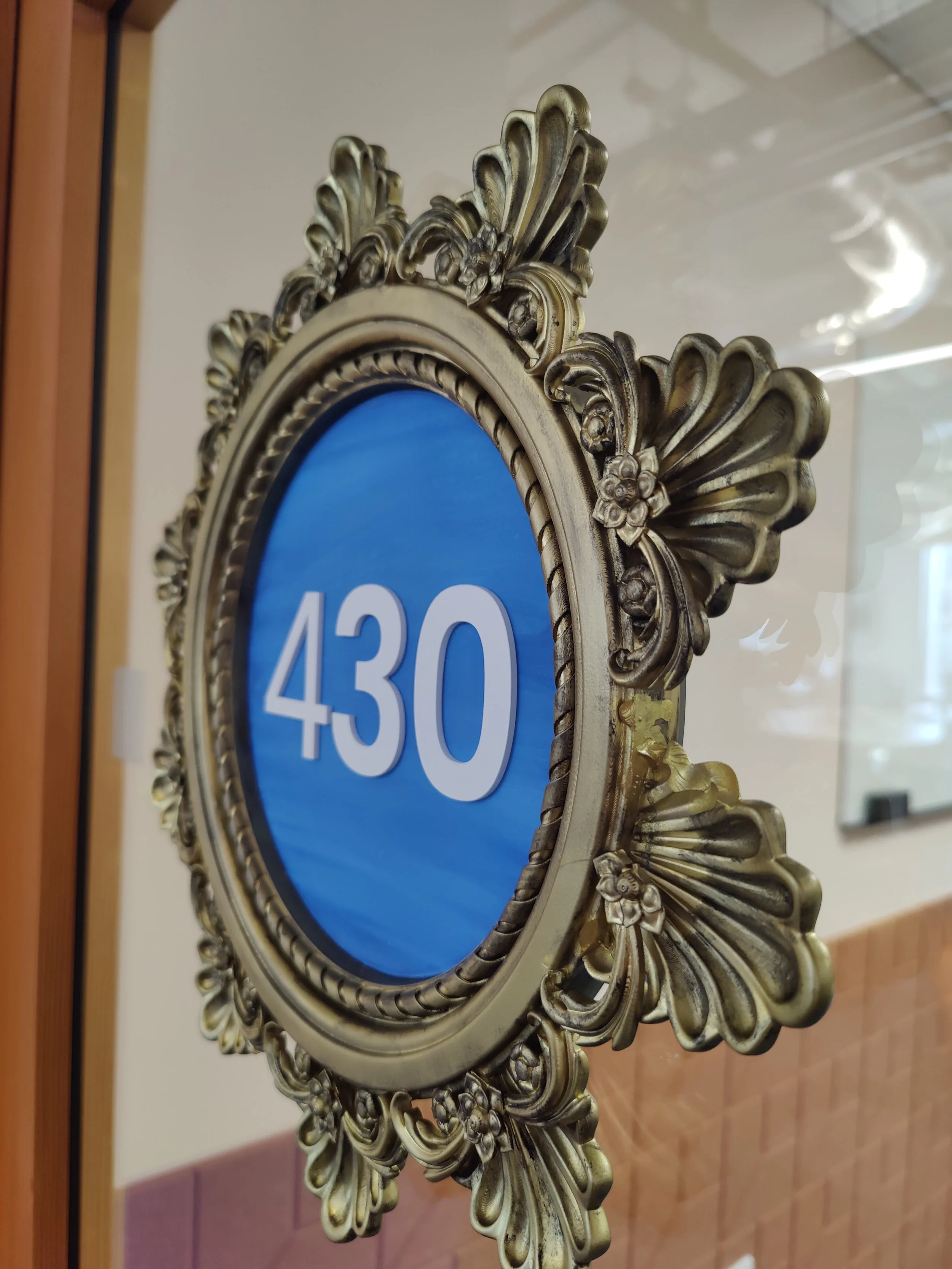 majestic door sign blue and gold