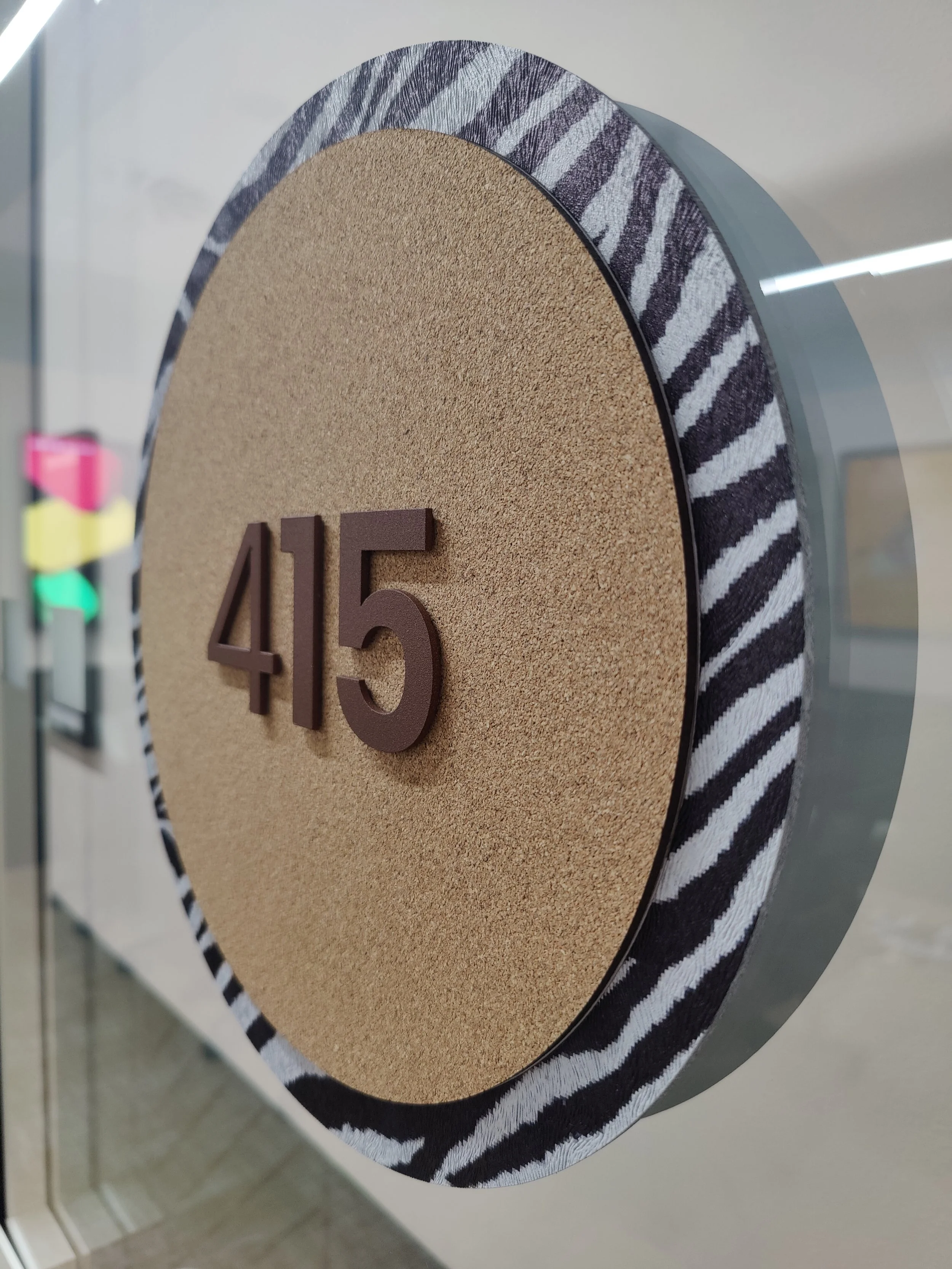 zebra print door sign