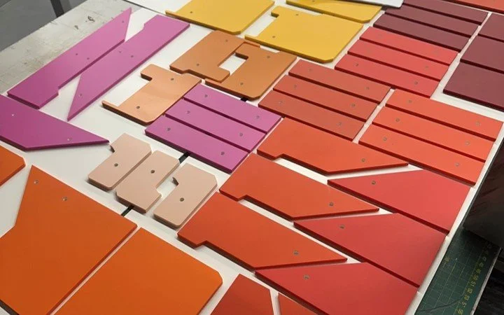 Sign that has been deconstructed