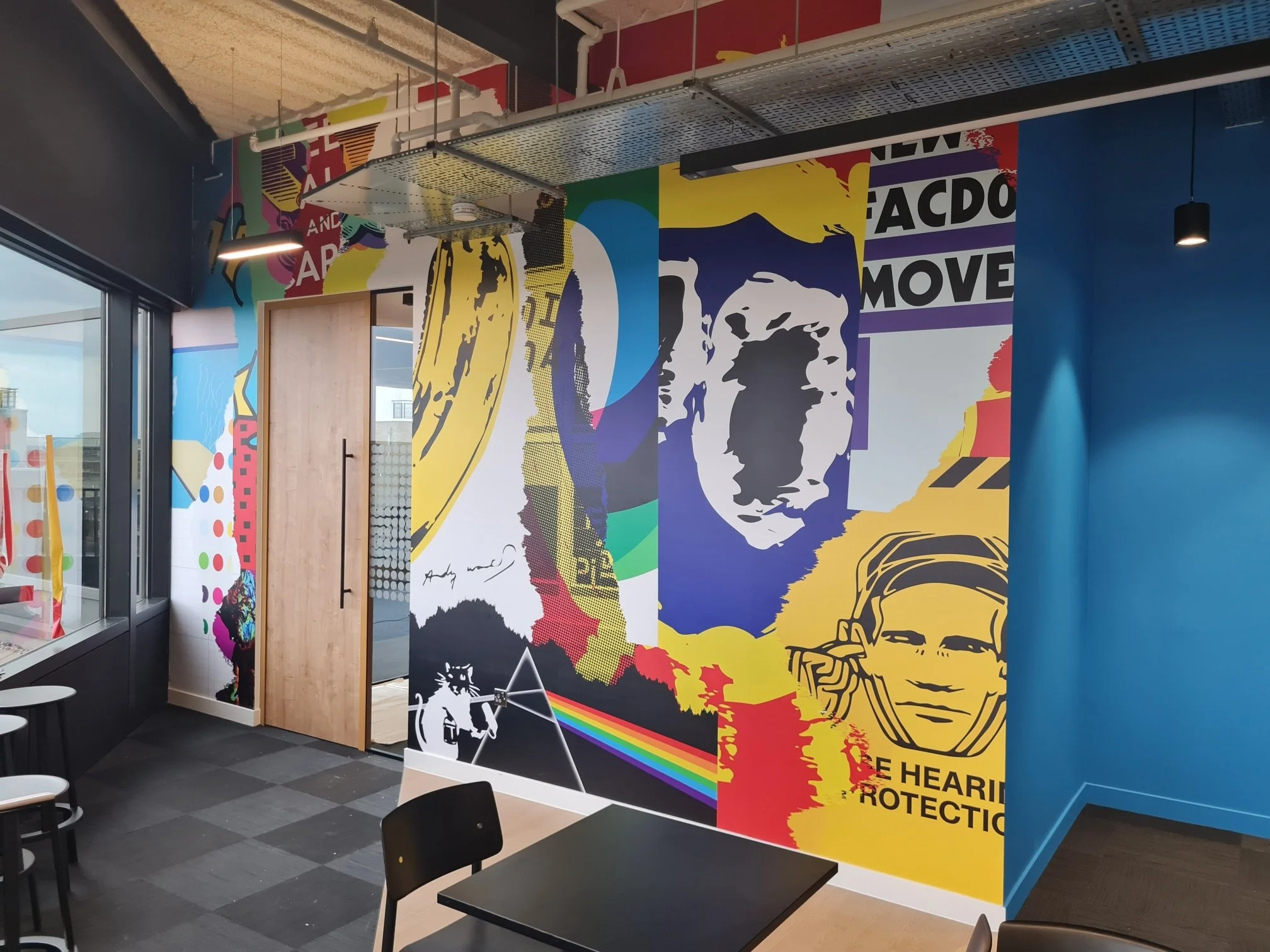 Bright colourful wall art