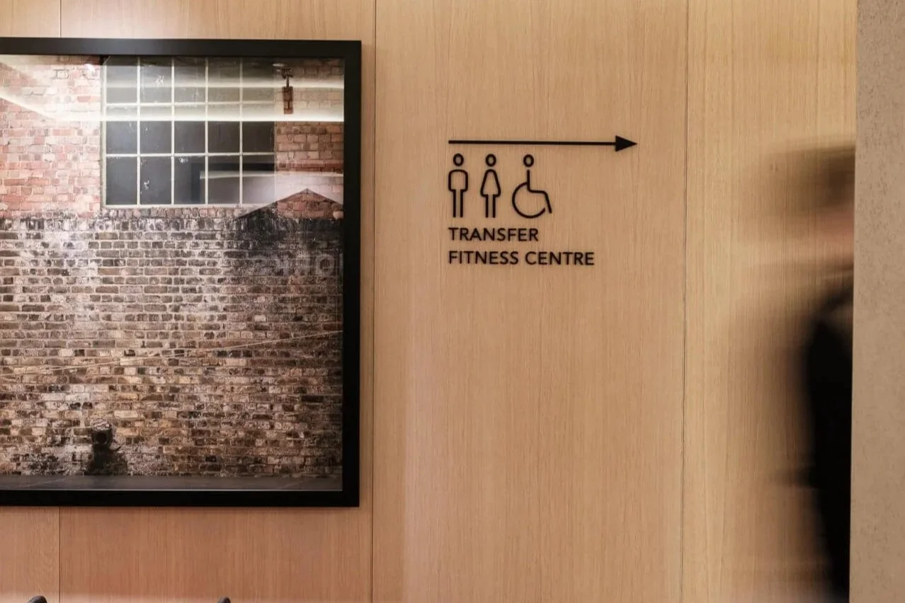 Black acrylic signage