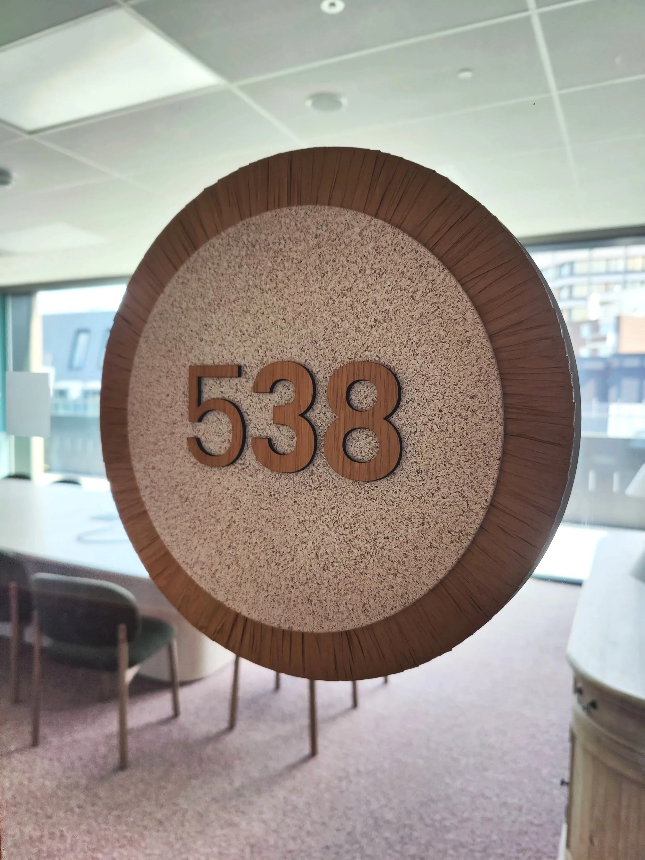 sandstone effect signage