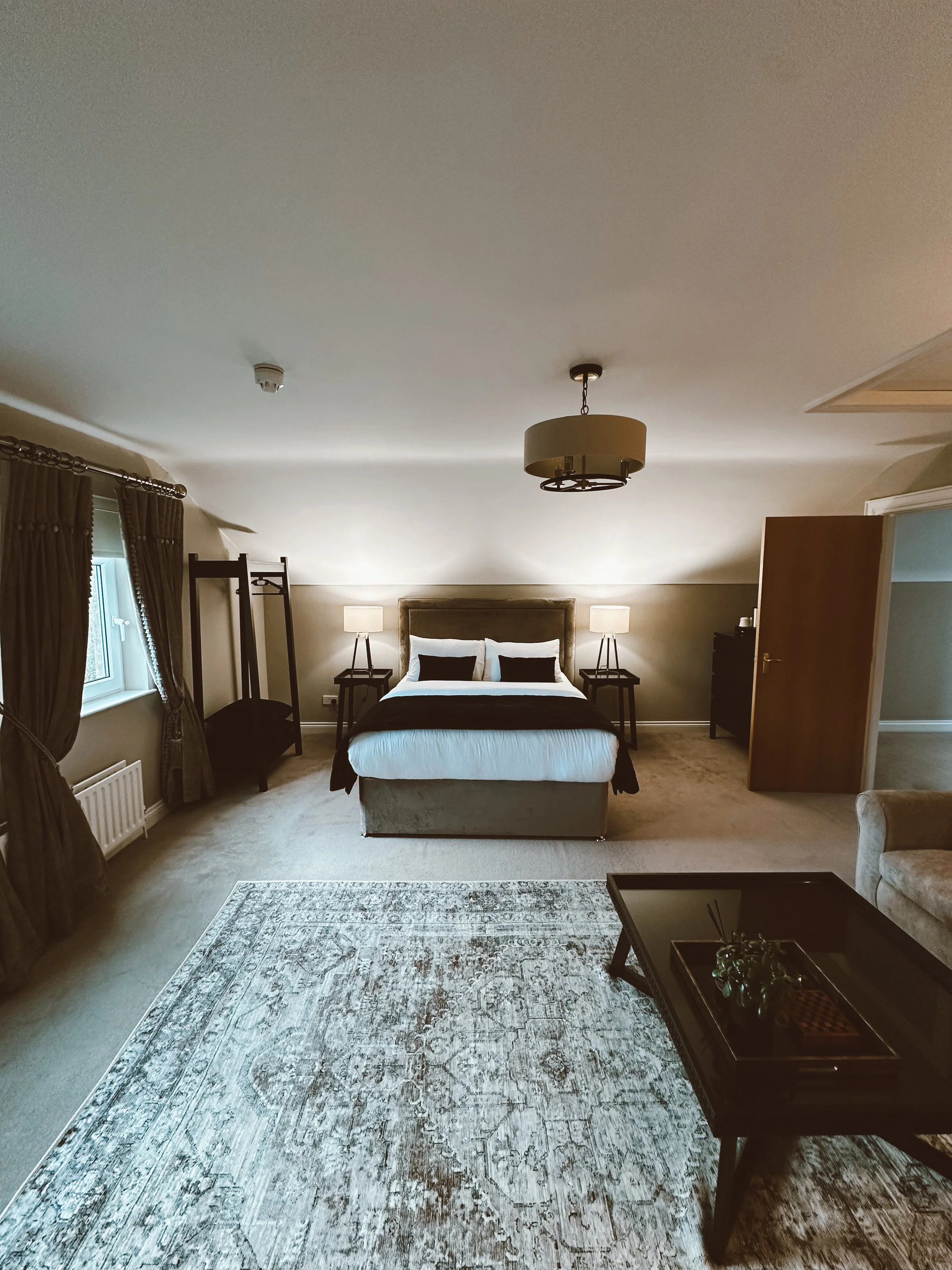 Room 5 the family room with Queen bed and sofa bed at Maine House Galgorm a Bed and Breakfast in Galgorm Ballymena