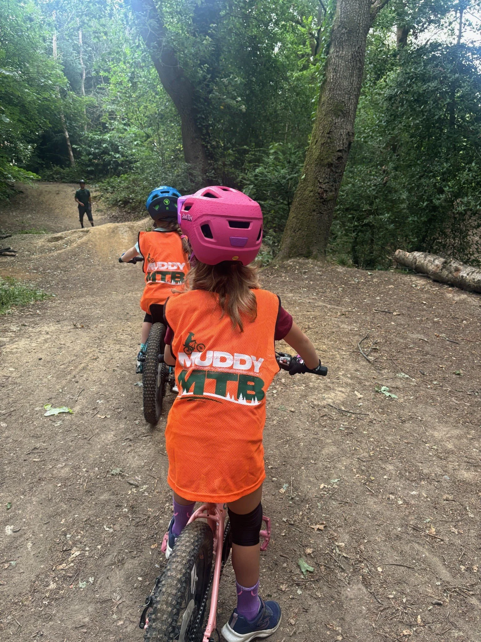 children having fun at a mountain bike session at Muddy MTB in Amersham, Bucks
