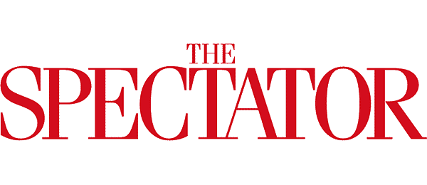 The logo for The Spectator magazine, featuring the publication's name in red text on a black background.