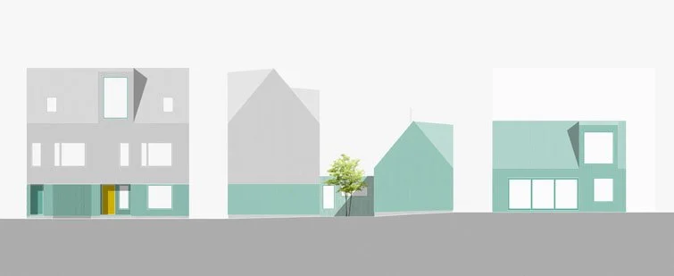 The Turquoise House / elevation