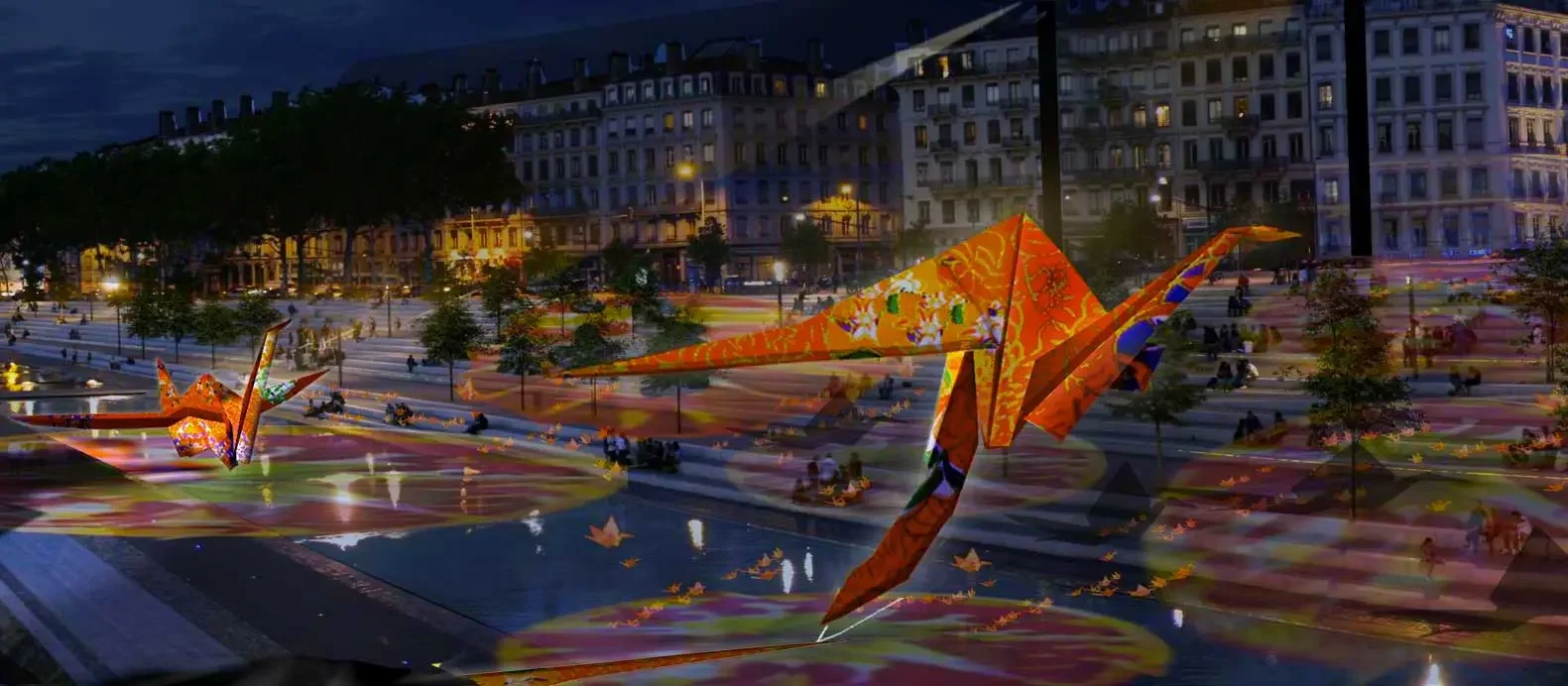 "Migrations", Fête des lumières 2009, Lyon