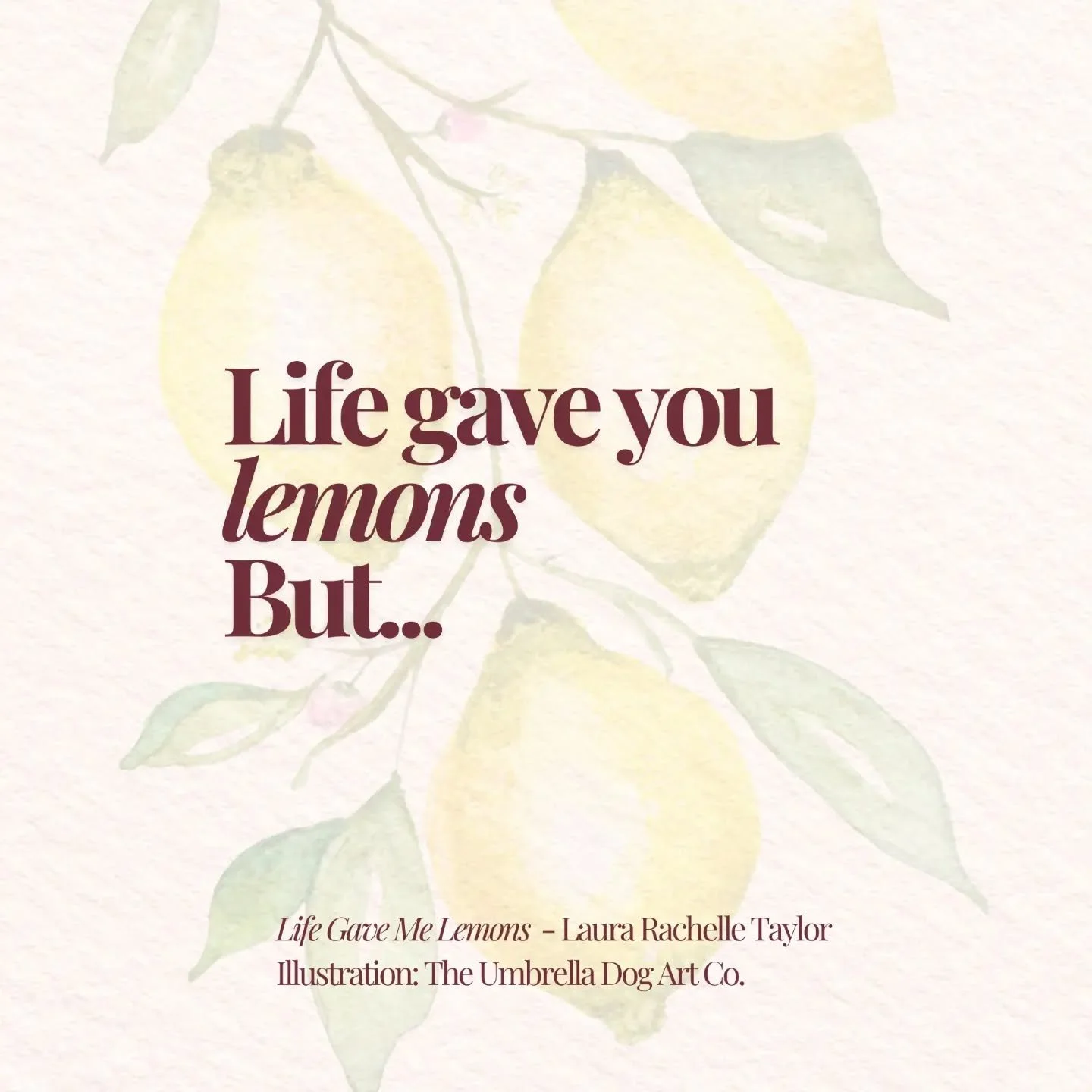 I'm not talking about lemons 🍋