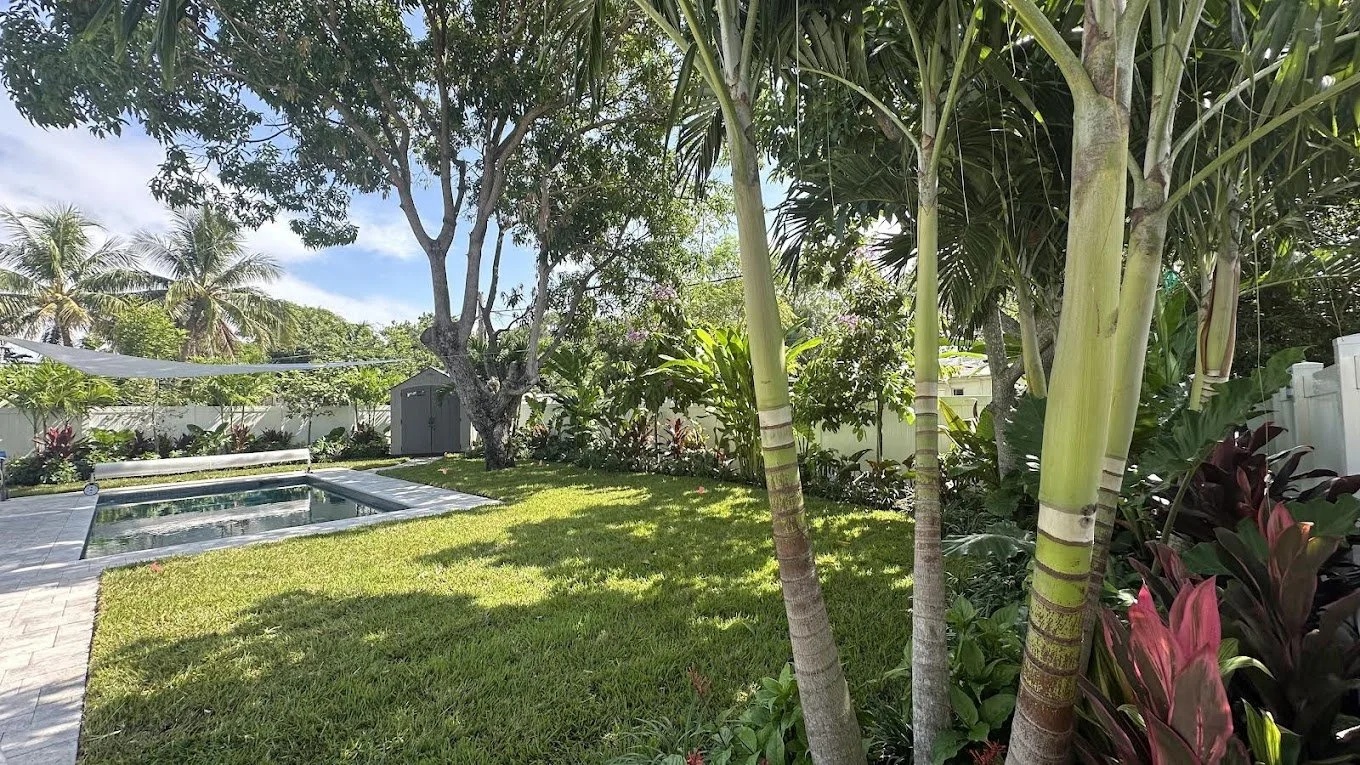 Backyard landscape design  in Port Charlotte, FL.