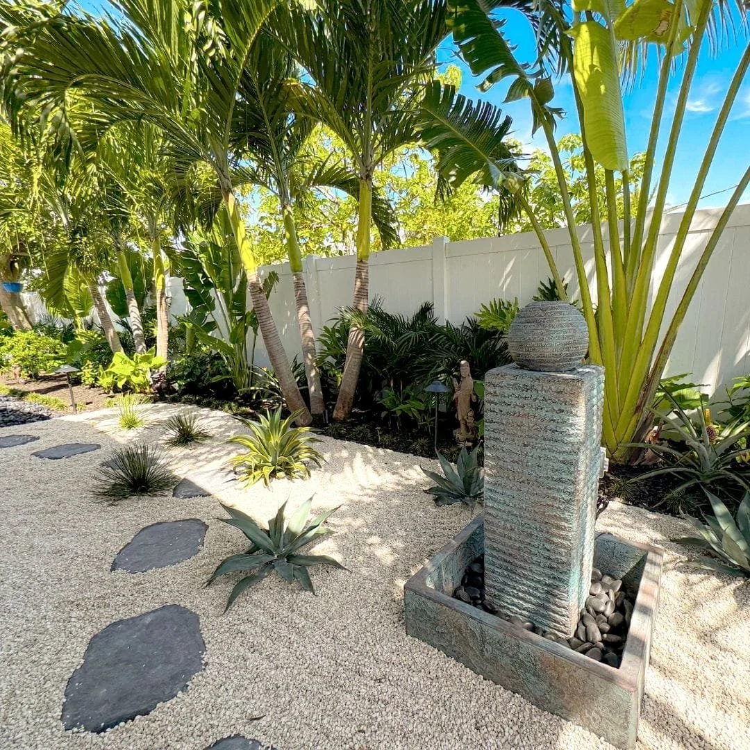 Backyard tropical oasis designed by LD Lifestyles in Rotunda West, FL.