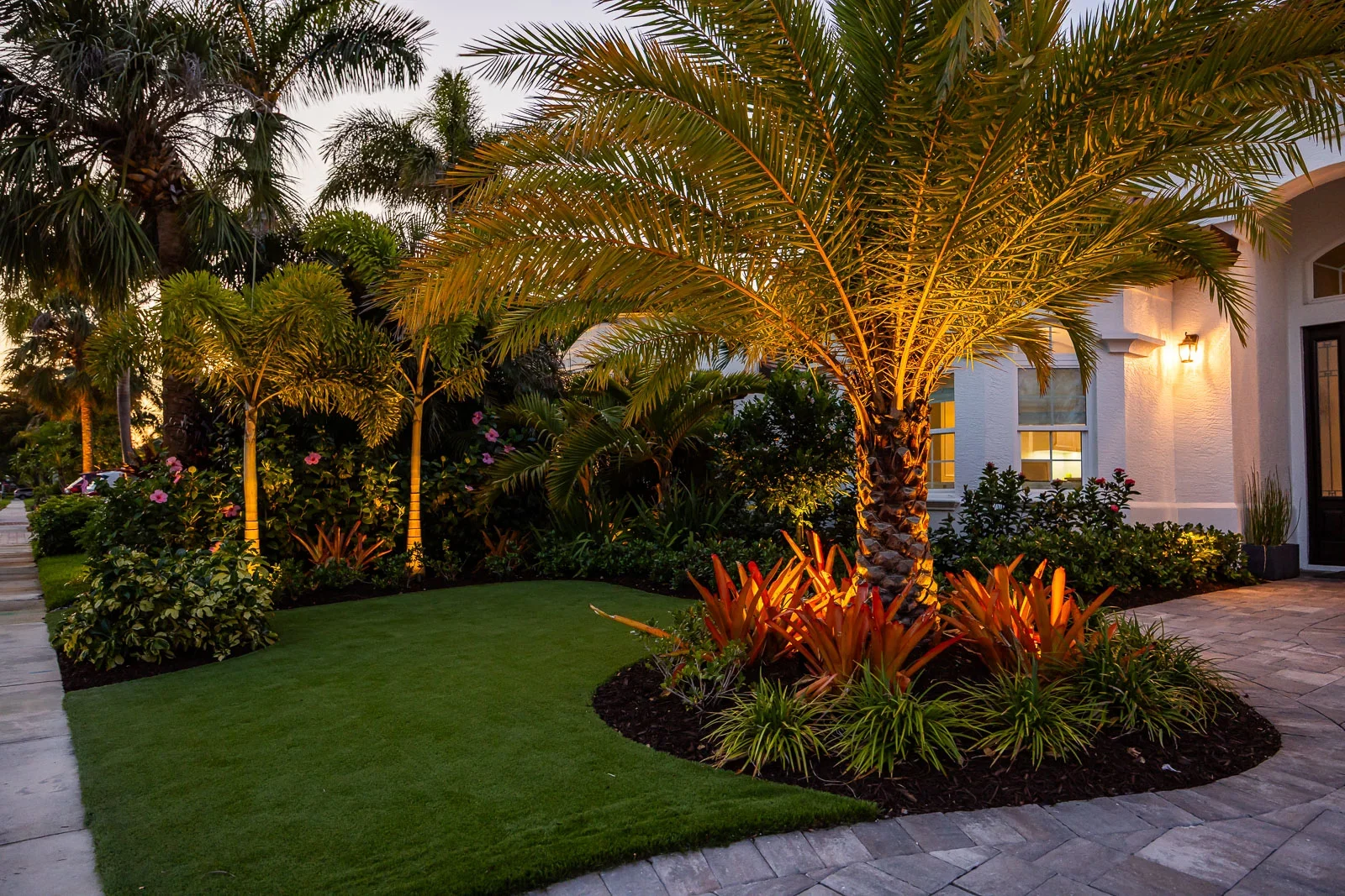 Front yard landscape design for Punta Gorda home.