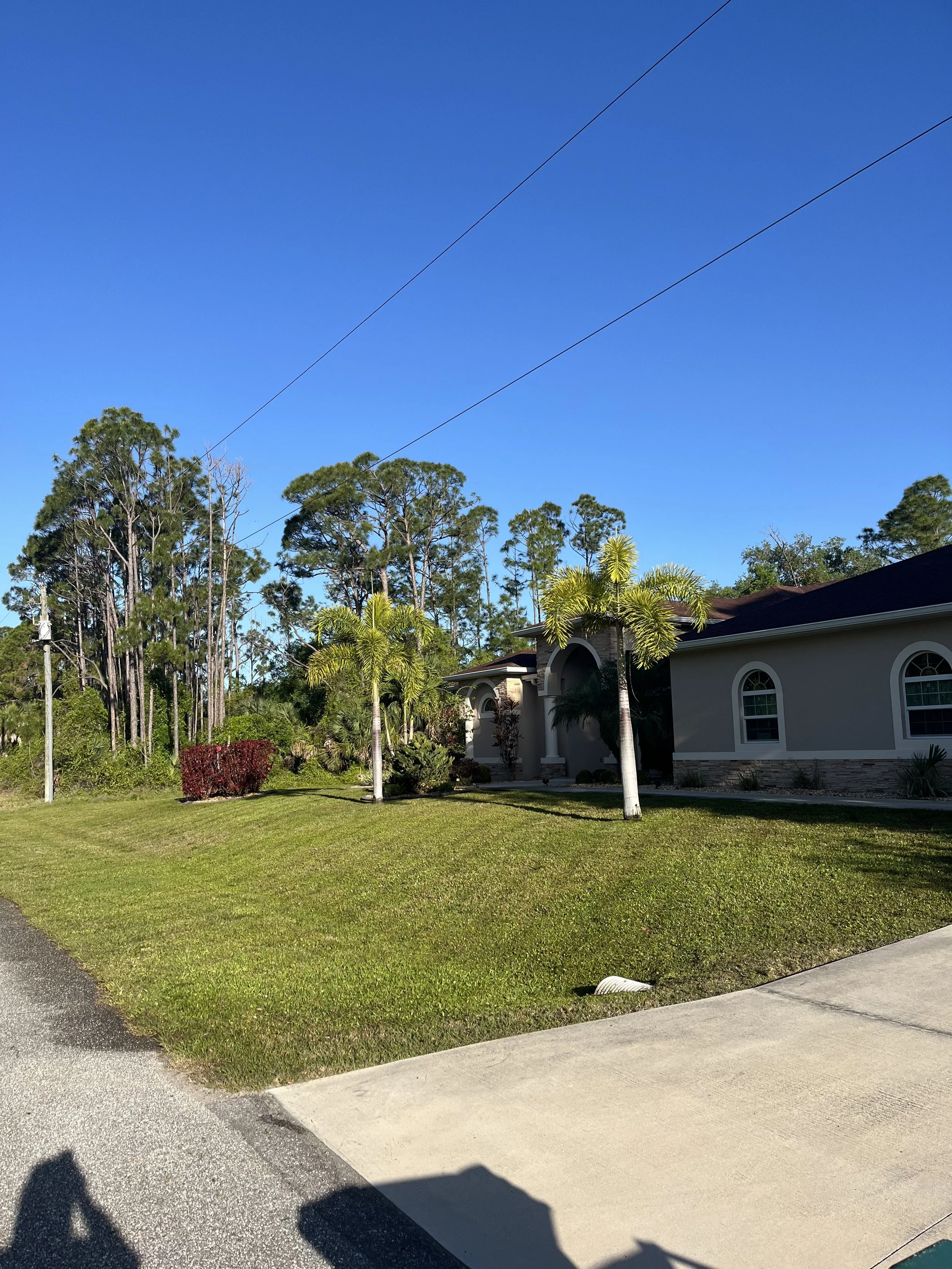 North Port home freshly mowed lawn by LD Lifestyles team.