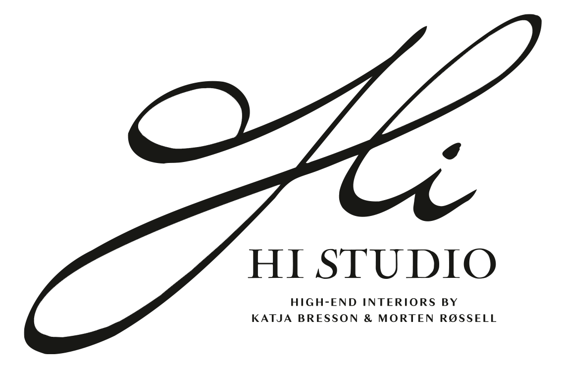 Logo for Hi Studio, high-end interiør design af Katja Bresson og Morten Røssell.