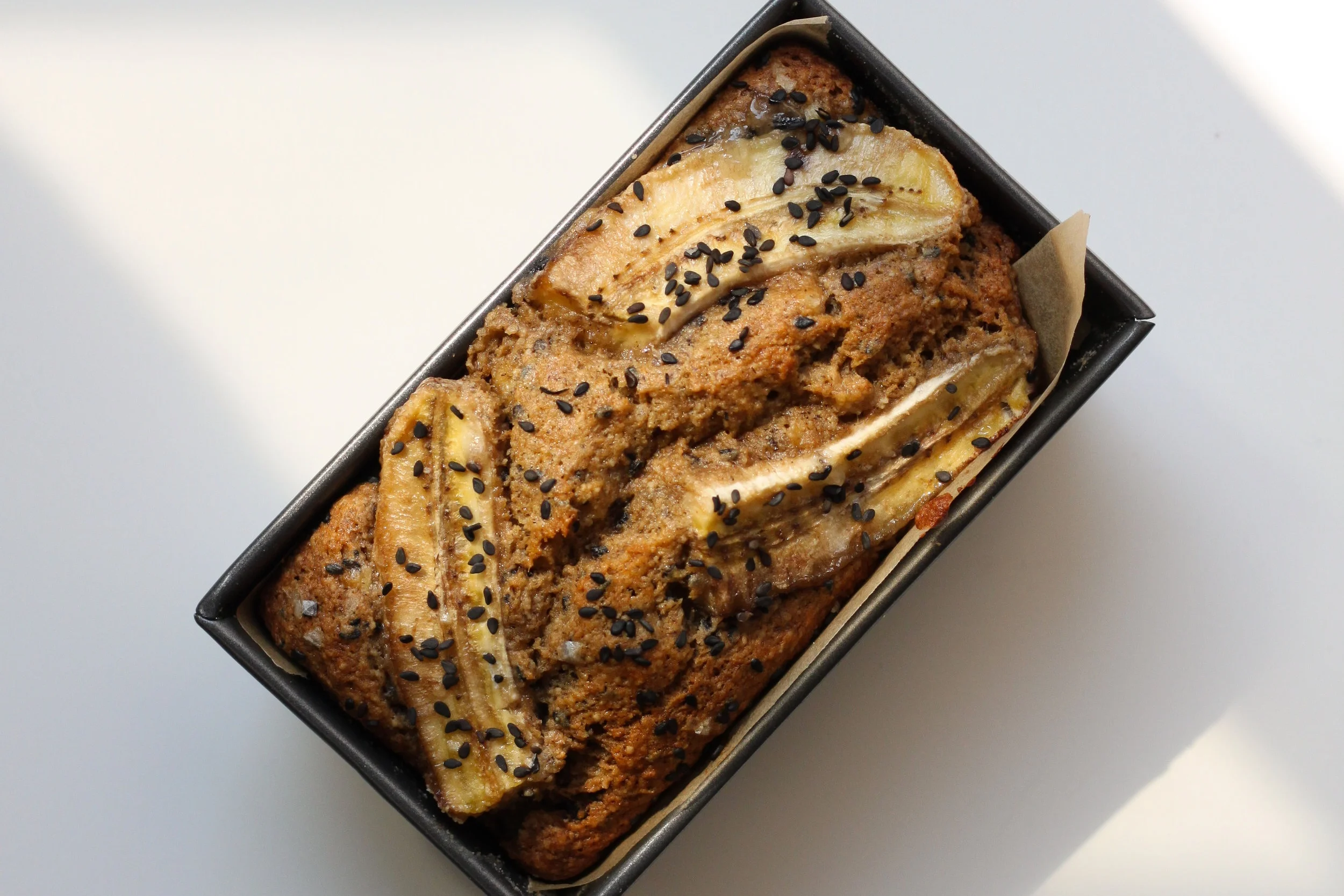 Black Sesame Tahini Banana Bread