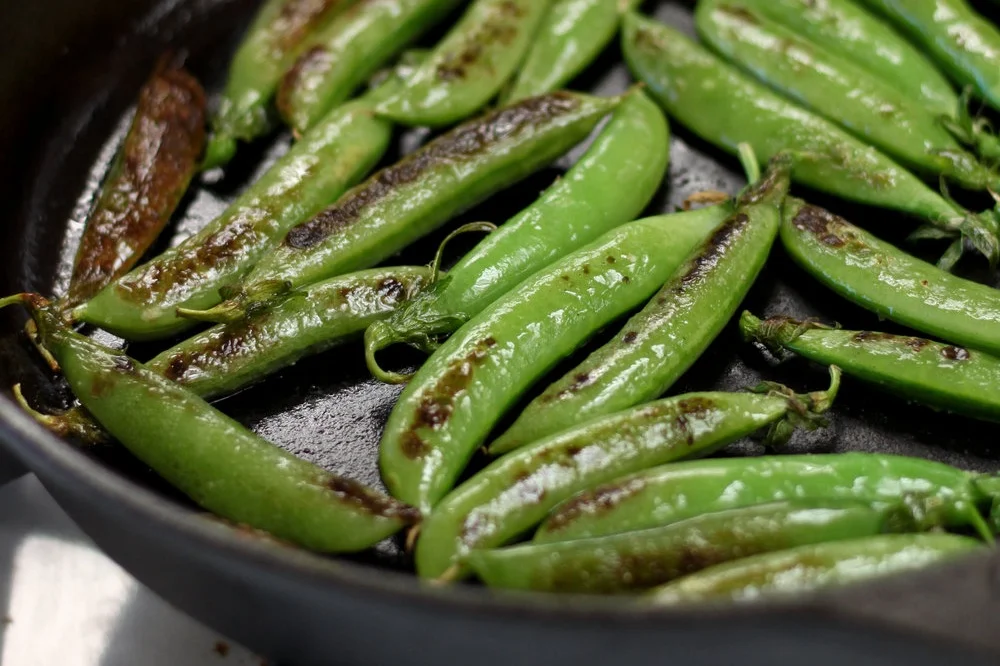 Blistered Snap Peas with Miso Butter 