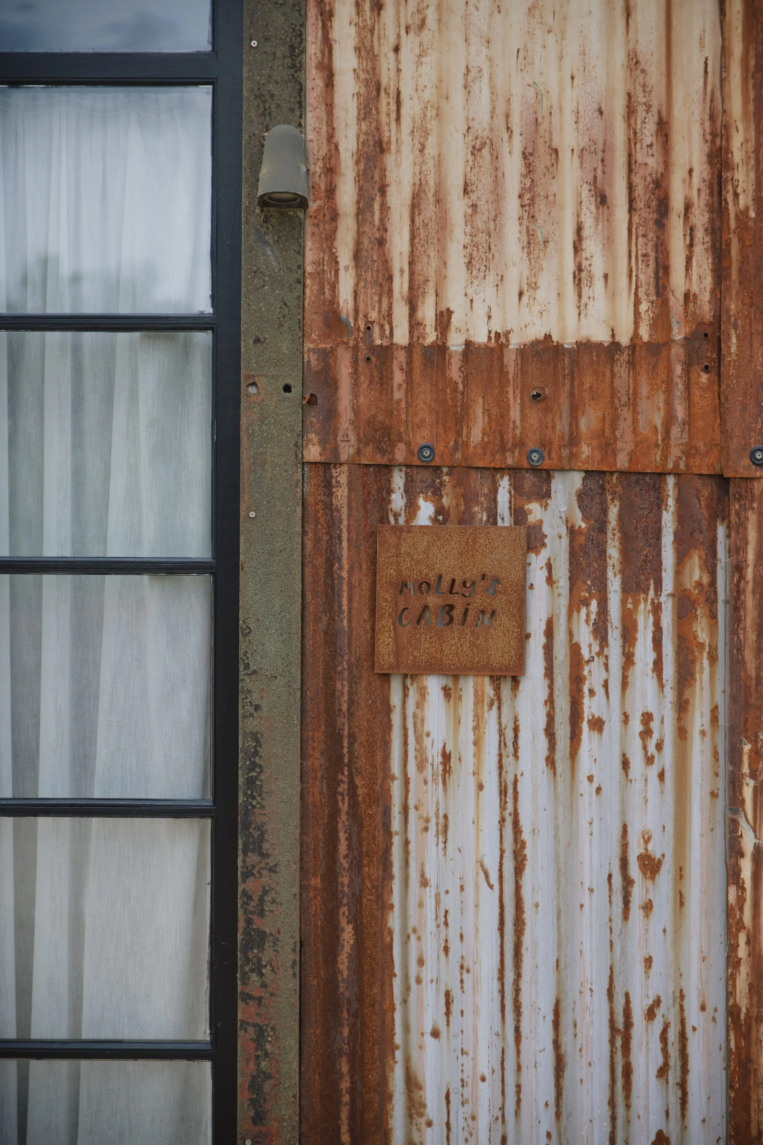 Checking in at Molly's cabin