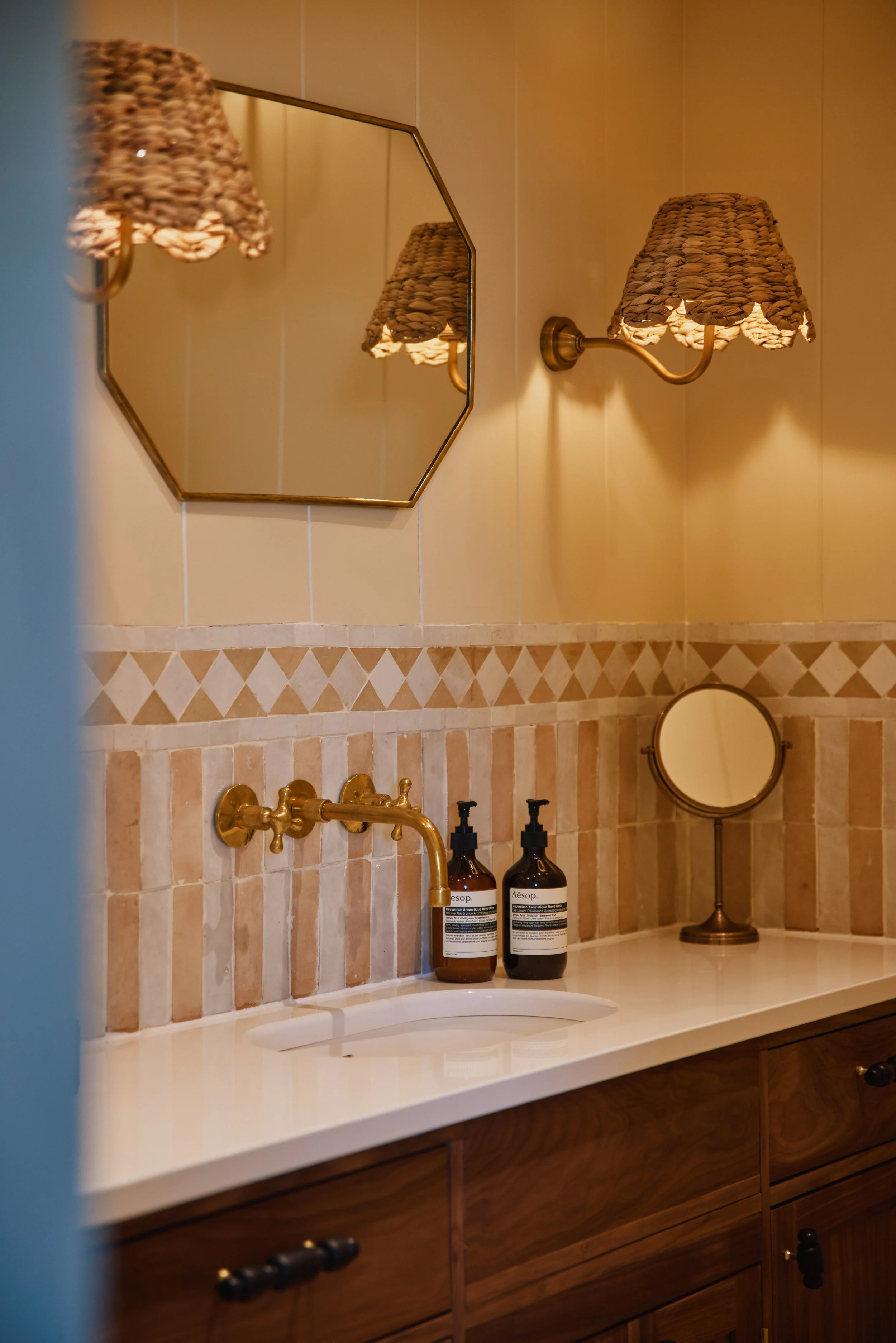 The elgant bathroom space at Pamella's