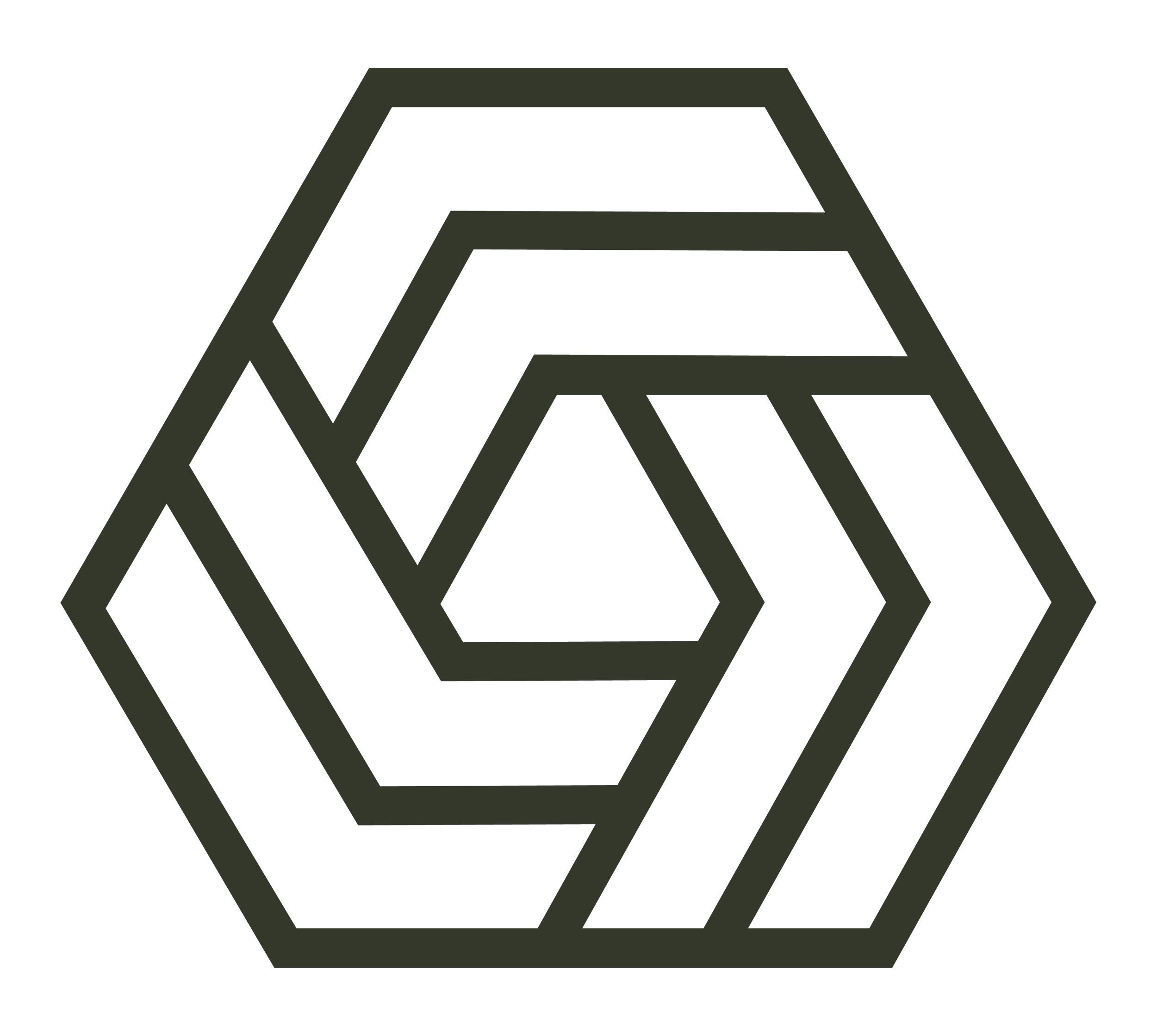 A stylized black outline drawing of a faceted gemstone or diamond shape on a transparent background.