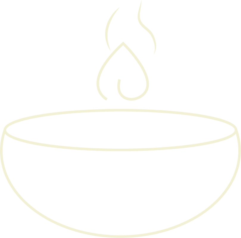 Outline of a lit candle with a flame