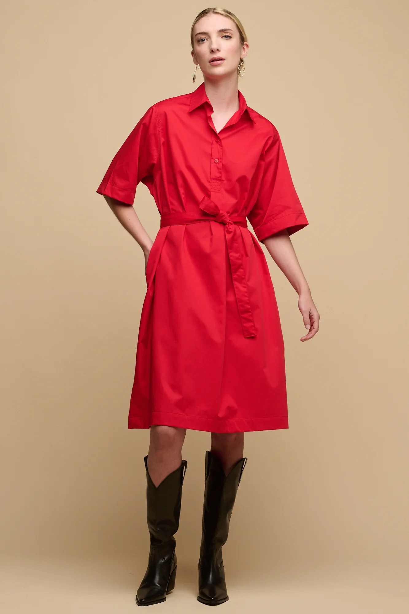 cotton tie waist dress by community clothing £99.00