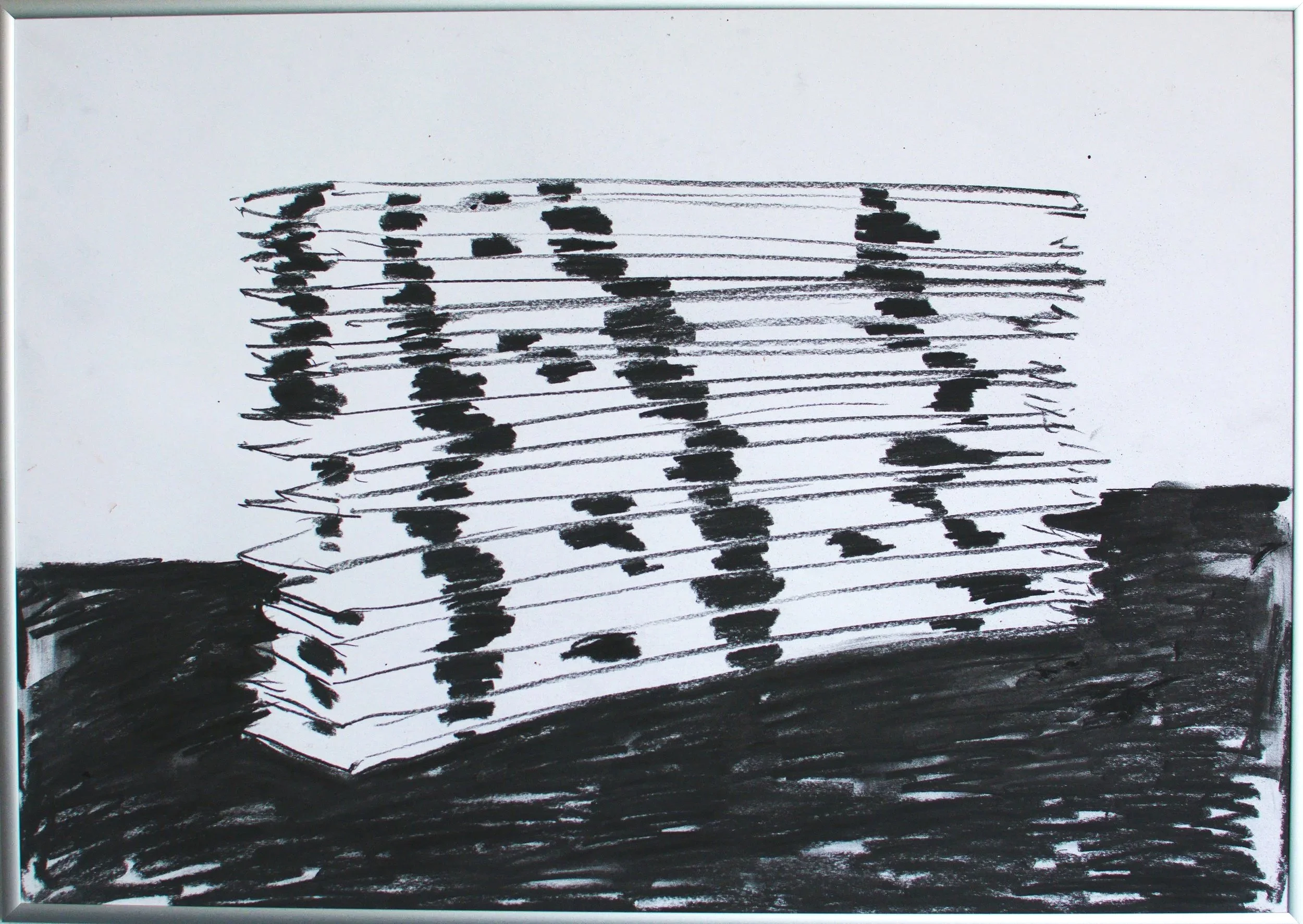 Eduard Winklhofer, zeitgenössische Kunst Düsseldorf, Künstler Atelier Düsseldorf, Skizze für Installation Original auf Papier