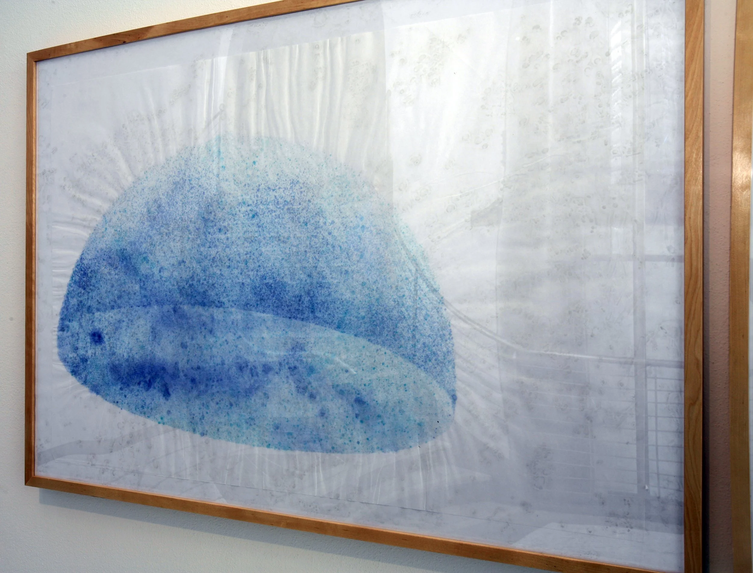 Einzelbild, Aquarell Kuppeln auf japanischem Reispapier, Ausstellung vom zeitgenössischen Düsseldorfer Künstler Eduard Winklhofer